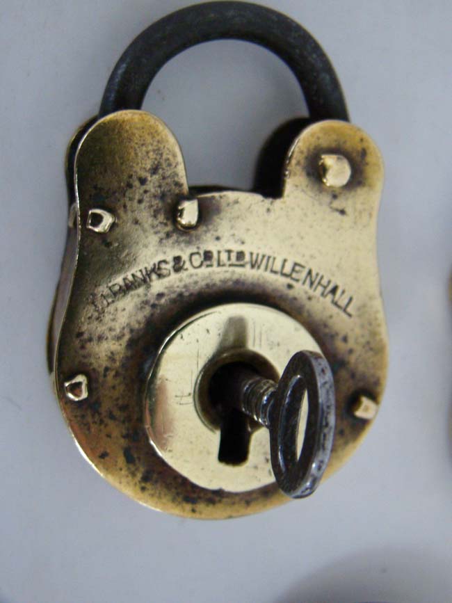 A Collection of Five Miniature Antique Brass and Steel Padlocks circa 1840-1890 — image 2